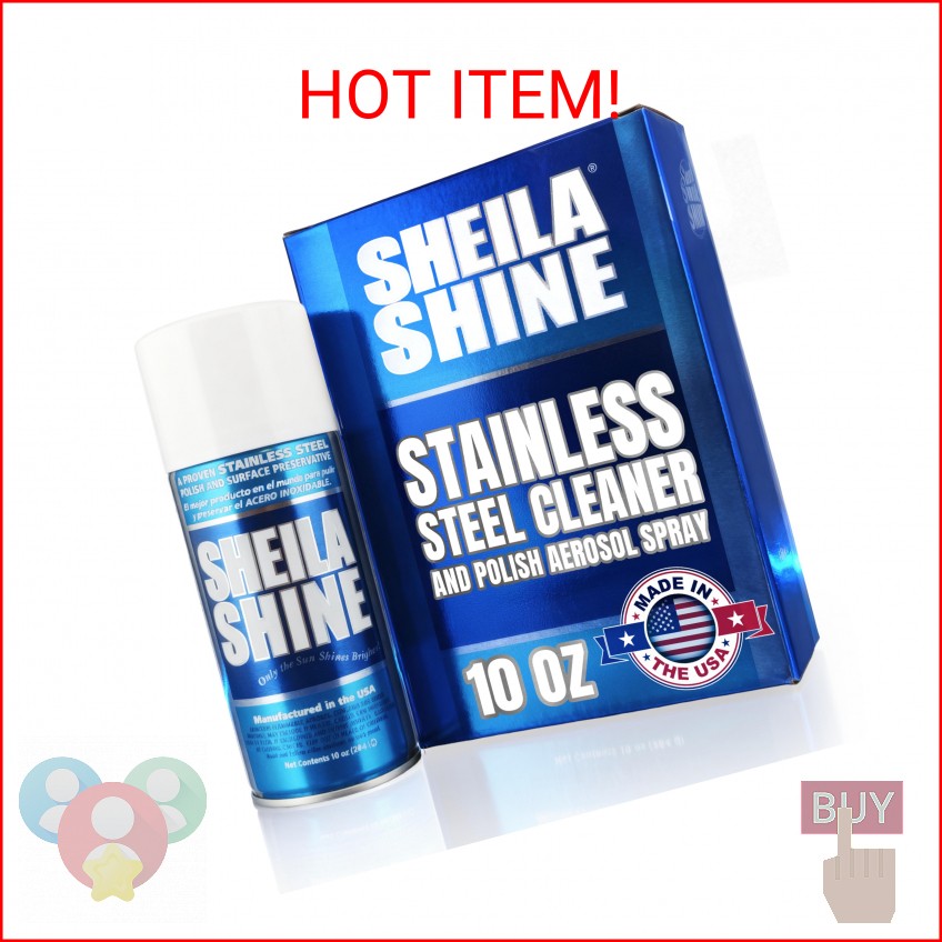 Sheila Shine 10oz Stainless Steel Cleaner and Polish – Cleans, Polishes & Protec