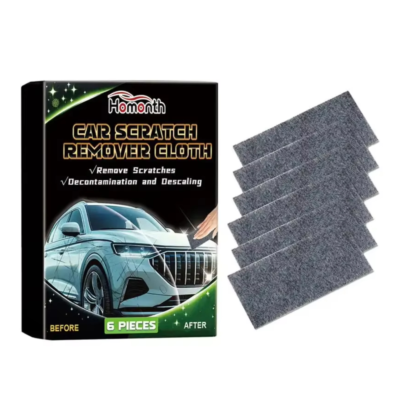 Nano Polix Car Scratch Remover Cloth 6 Packs – Auto Paint Scratch Repair Towel