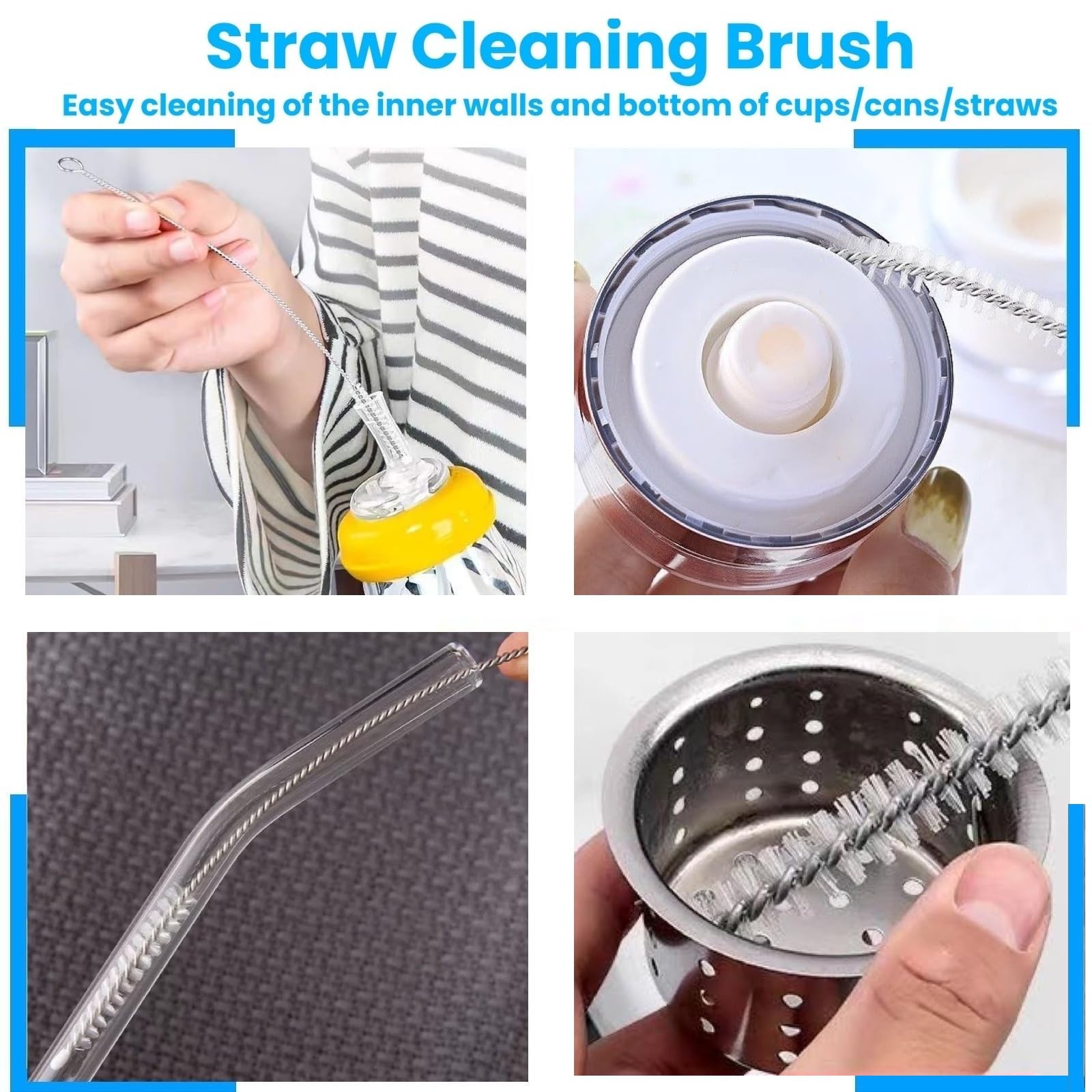 15Pcs Crevice Cleaning Brush Set, Hard Bristle Scrub Brushes Tools for Deep C…
