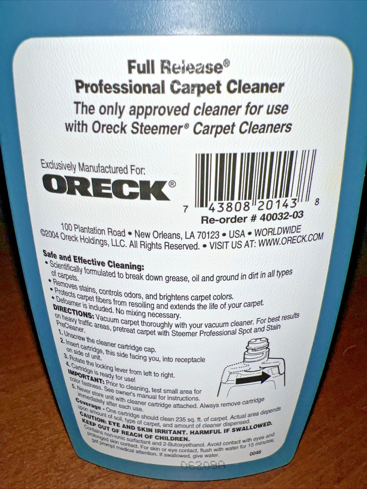 (2) Oreck Carpet & Hard Floor Cleaner Professional Full Release 16 fl oz New