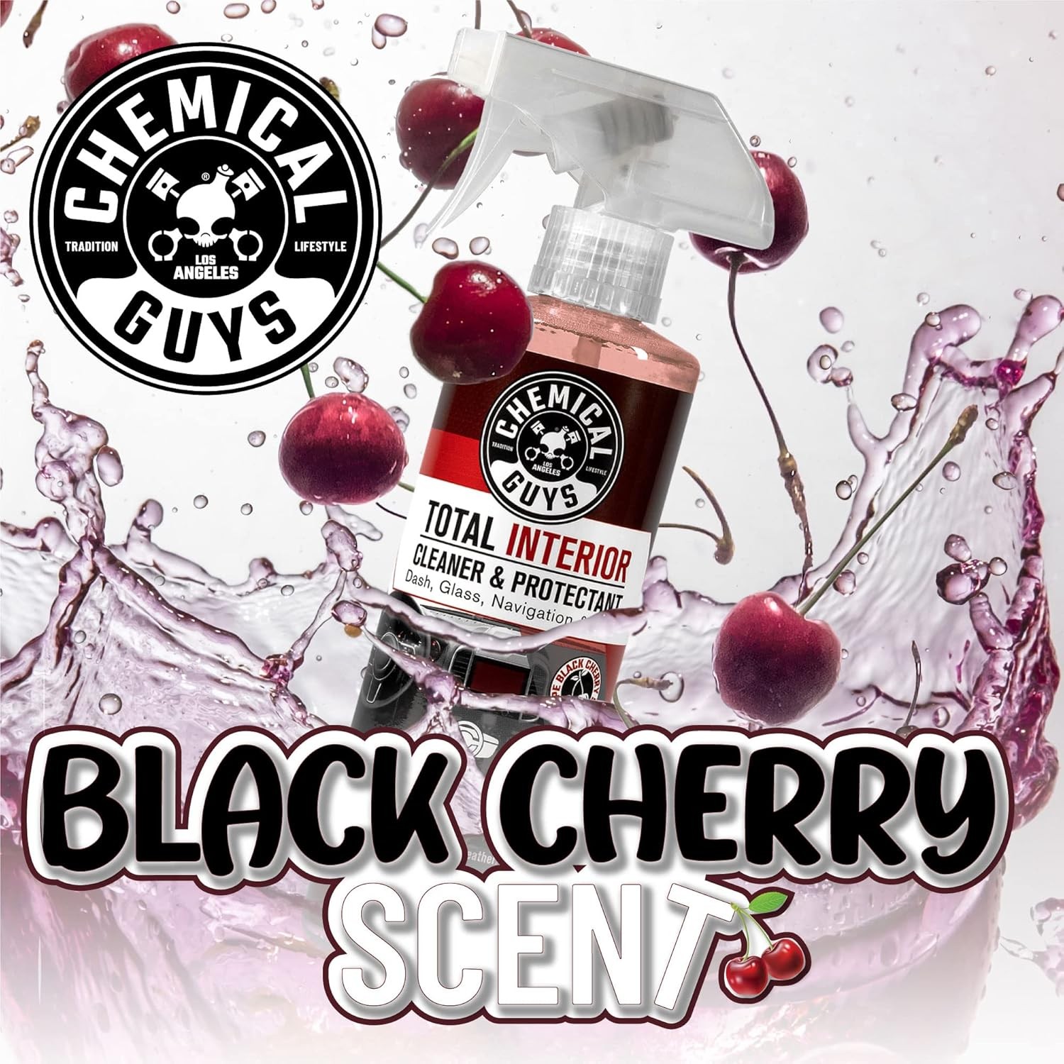 Chemical Guys Total Interior Cleaner & Protectant – Black Cherry, Car Cleaning S