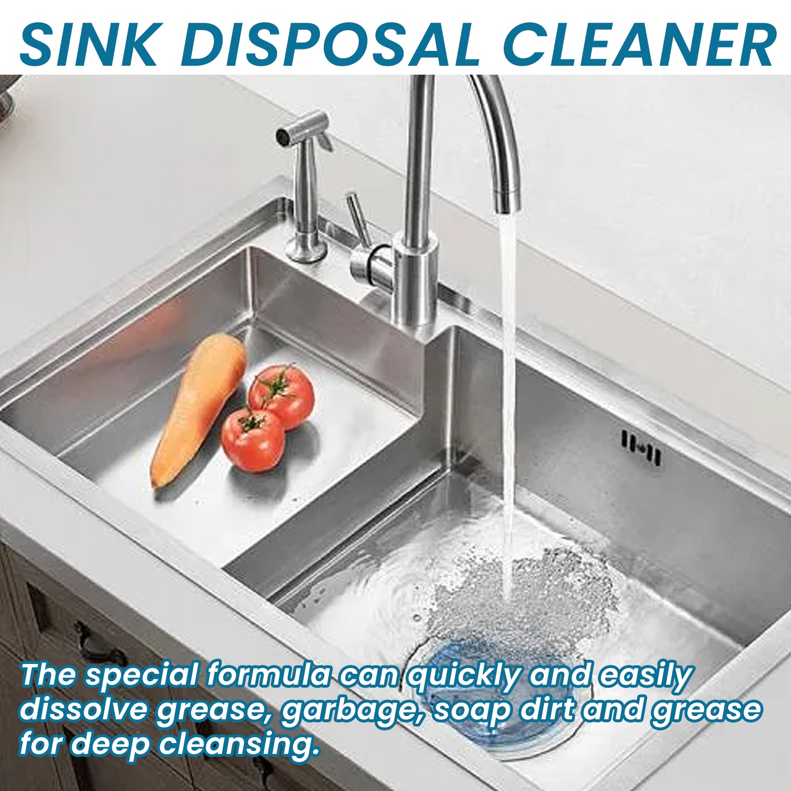 Drain Cleaner Tablets for Kitchen Sink Pipe Cleaning Enzyme Decomposing 24pcs