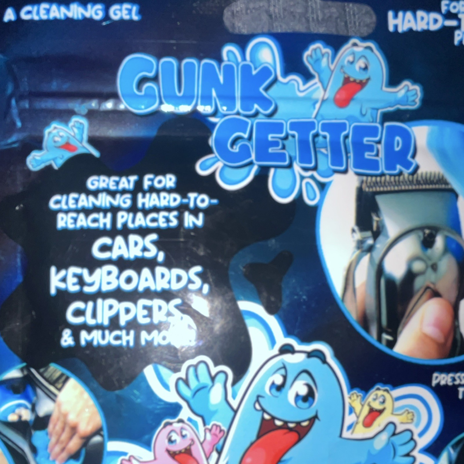 Gunk Getter Cleaning Gel for Cars, Keyboards, Clippers – 65g