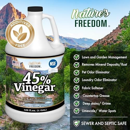 Vinegar Concentrate 45% 2 Gallon NSF Certified Cleaning Stain Removal Laundry