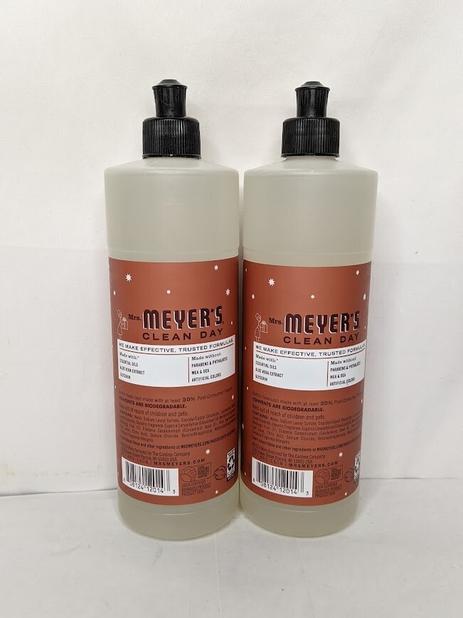 2pk – MRS. MEYER’S CLEAN DAY Liquid Dish Soap Gingerbread Scent 16oz