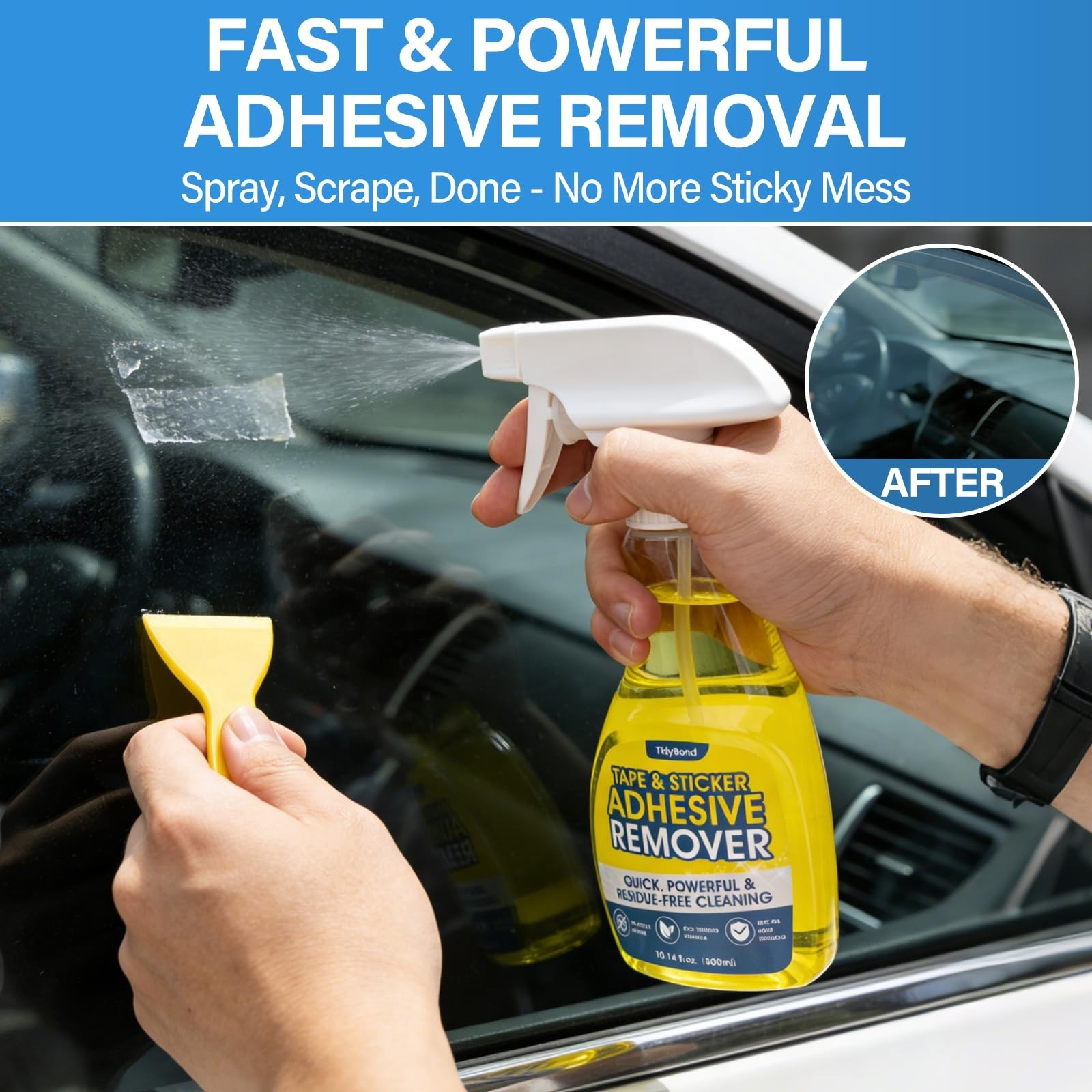 Adhesive Remover Spray 10.6 oz – Sticker, Label & Tape Residue Cleaner for Metal