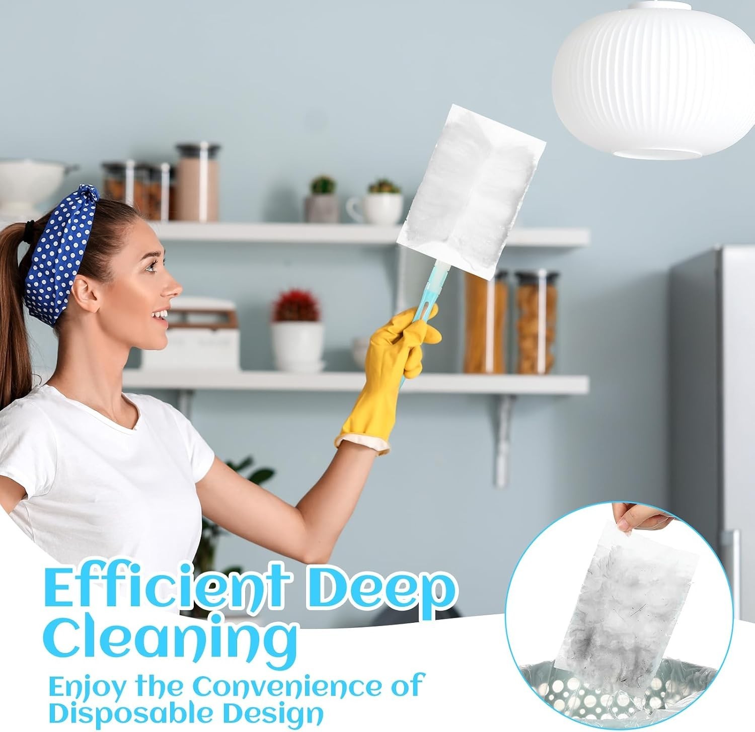 300 Heavy Duty Disposable Duster Refills – 180° Microfiber Multi-Surface Clean
