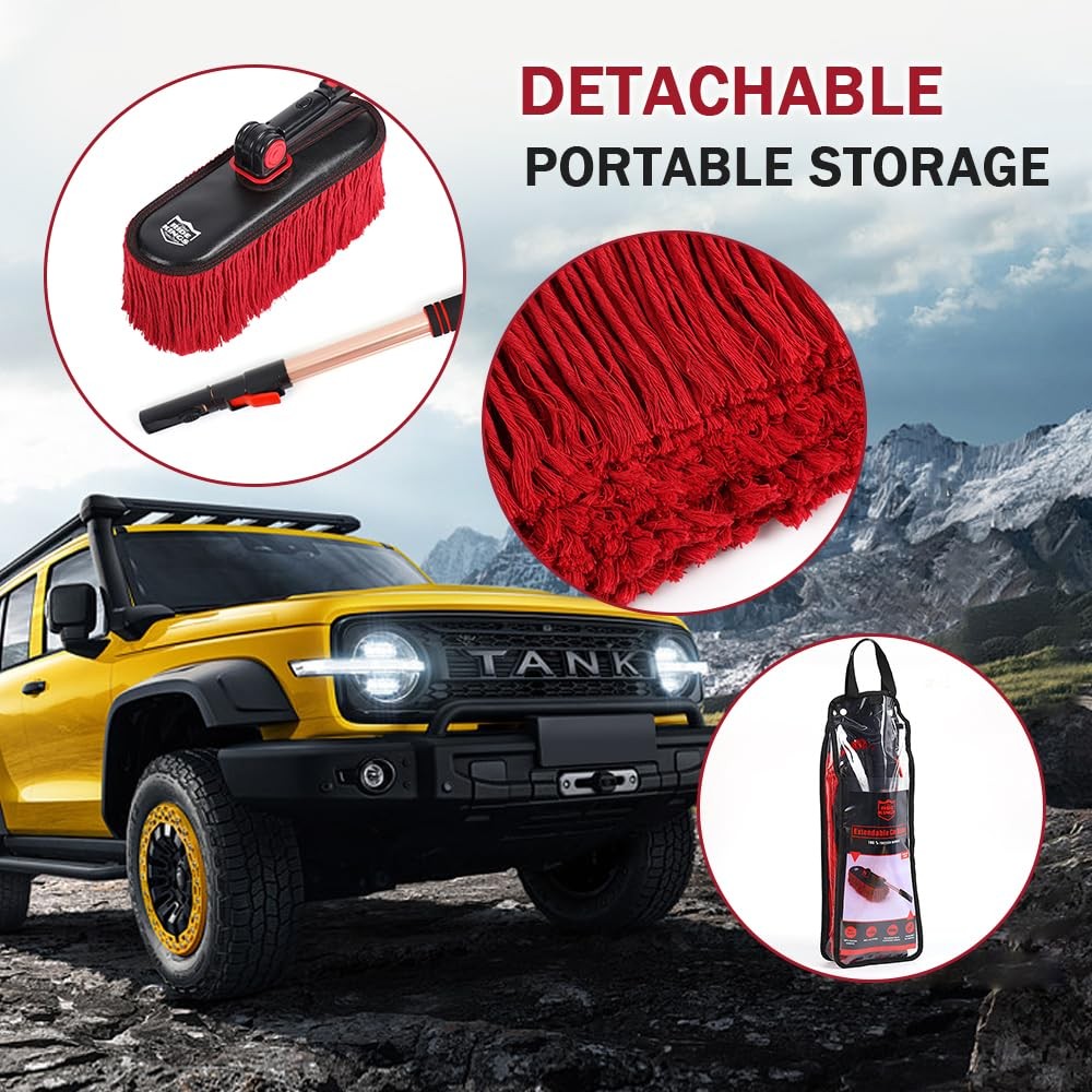 Car Cleaning Supplies Duster, Exterior Scratch Free, Soft Brush Kit for Truck…