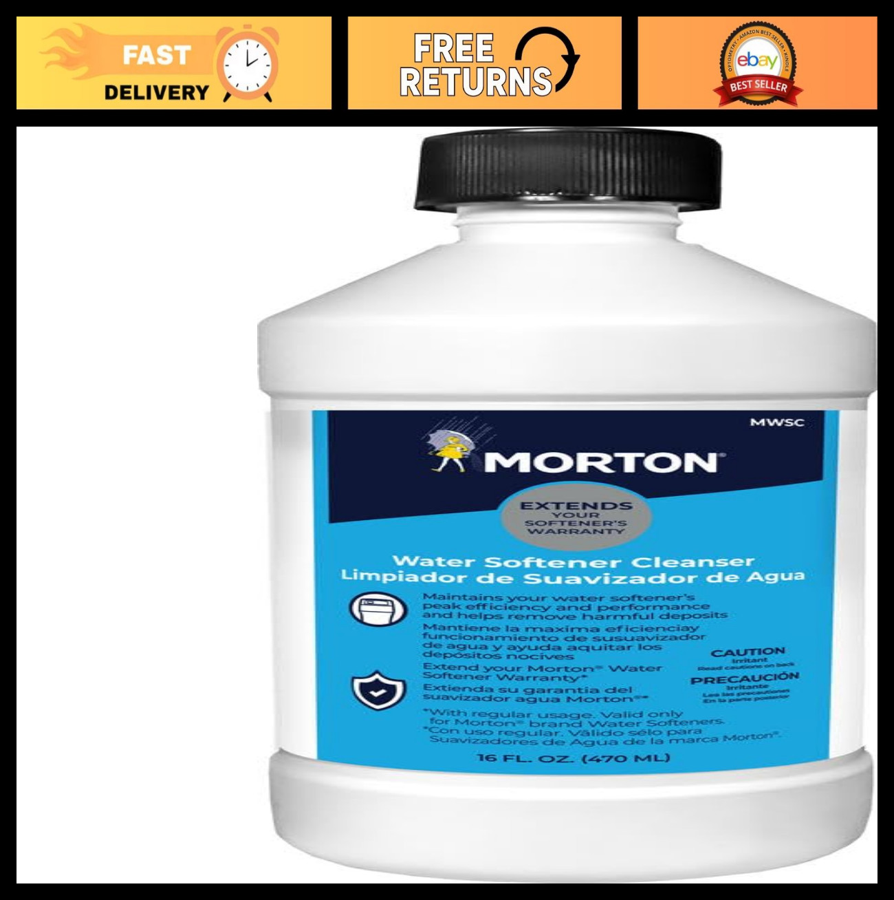 Universal Water Softener Cleaner – Removes Iron, Sediment & Rust – Cleans Resin
