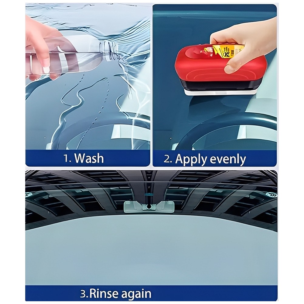2 Pack 120ML Automotive Oil Film Cleaning Brush for Car Windows Glass Cleaning