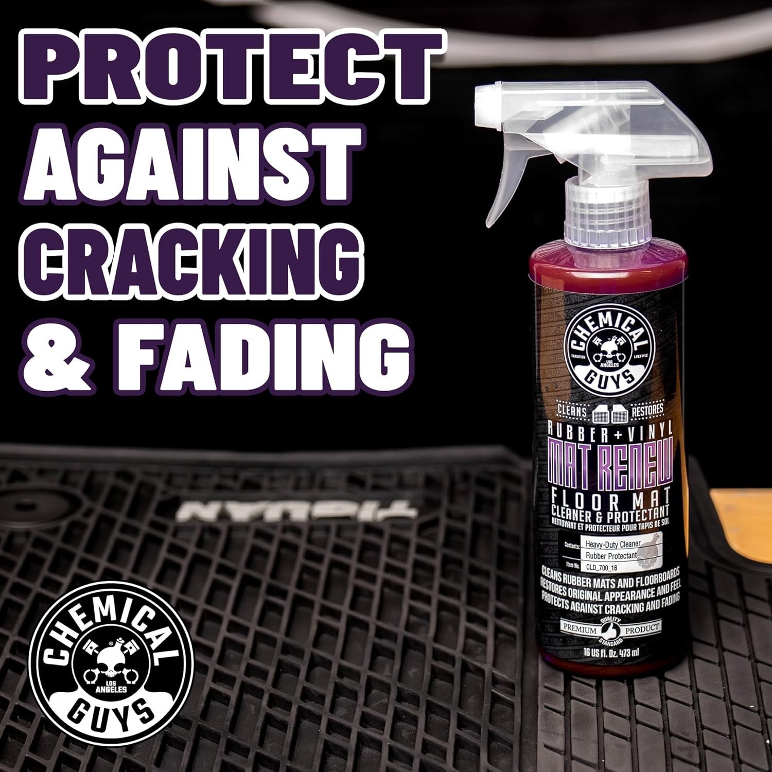 Chemical Guys Mat Renew Rubber and Vinyl Floor Mat Cleaner and Protectant – Clea