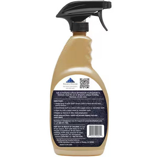 Granite Gold 24 Oz. Clean & Shine, Quartz Countertop Cleaner and Polish Spray