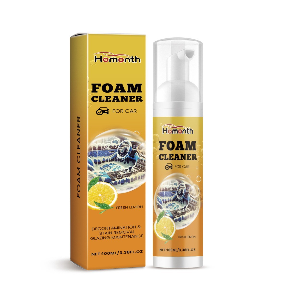 Car Interior Foam Cleaner Multipurpose Stain Remover Waterproof Protection