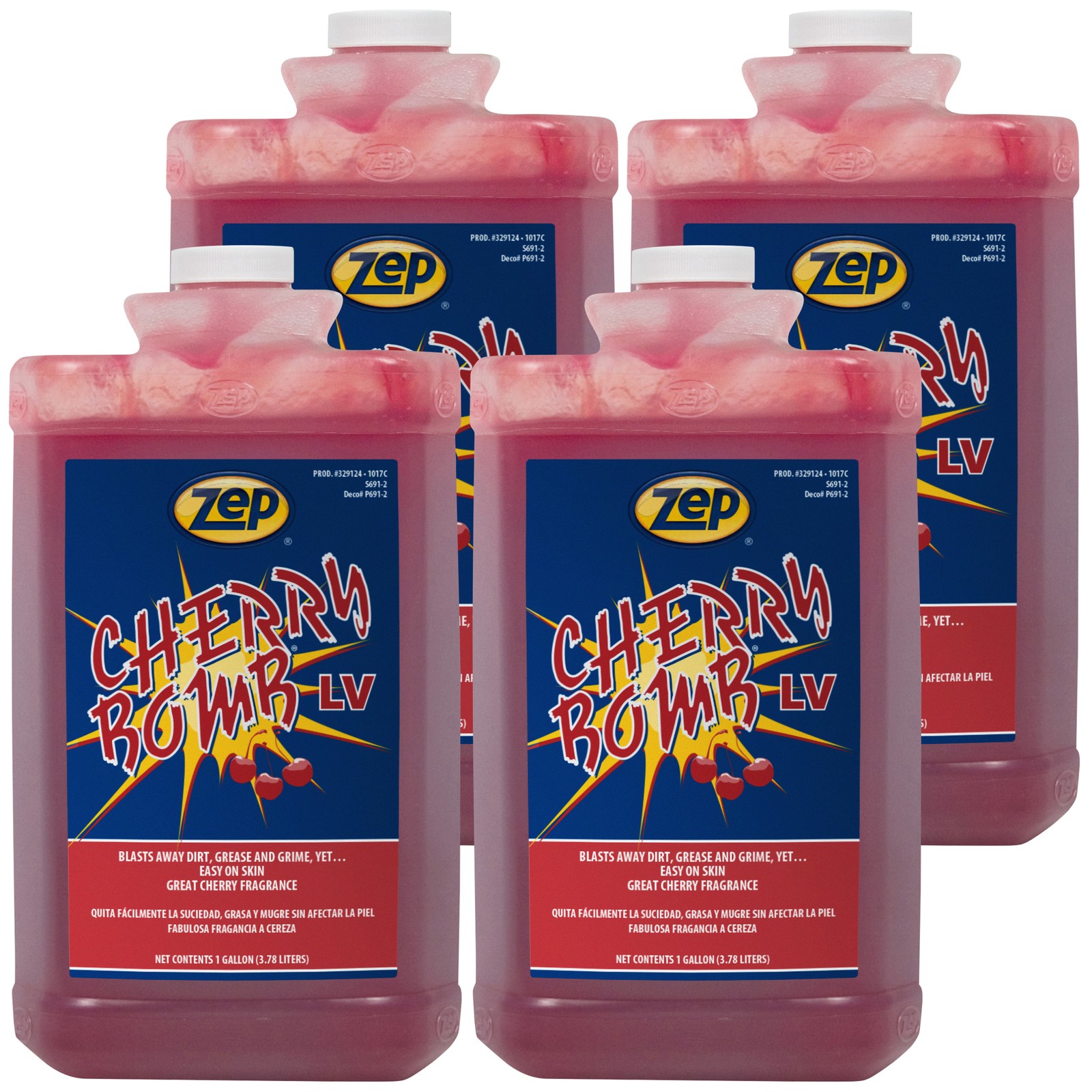 Zep Cherry Bomb LV Industrial Hand Cleaner – 1 Gallon (Case of 4) – 329124 –