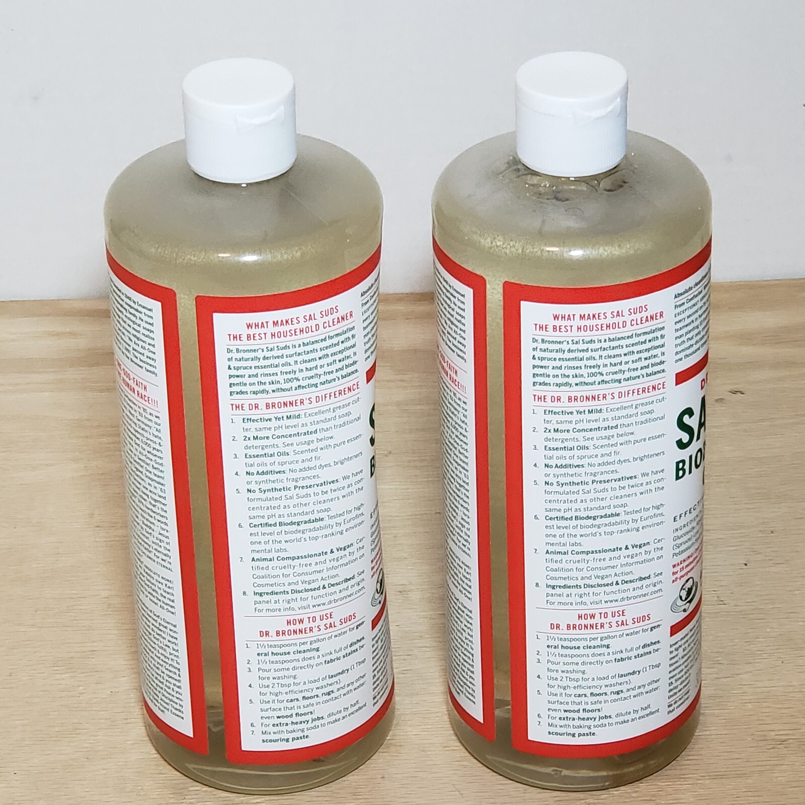 Dr.Bronner’s – Sal Suds Biodegradable Cleaner (32oz) 2 Pack Brand New Free Ship
