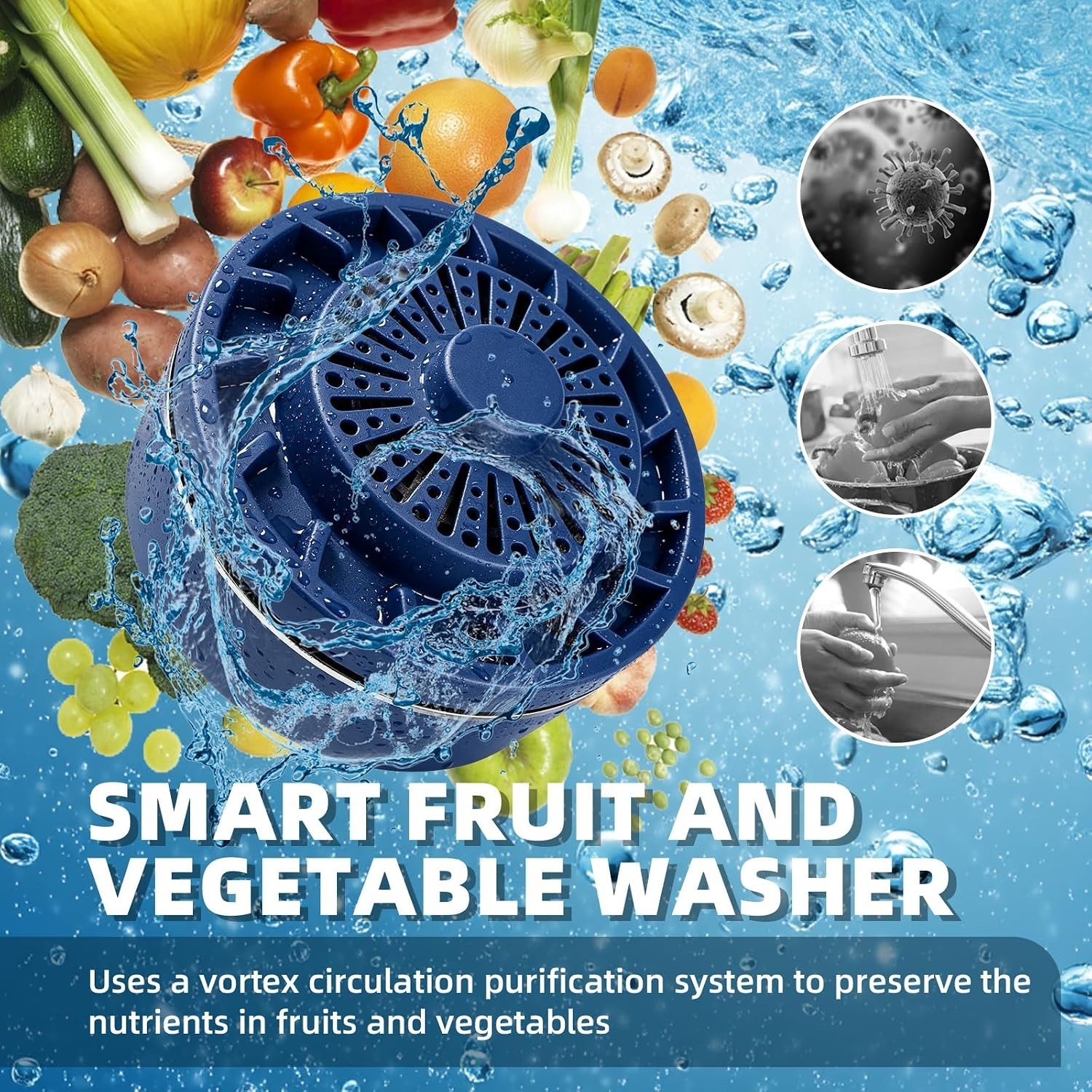 Portable Food Cleaner: Effortless 10-Minute Automatic Washing for Healthier Eats