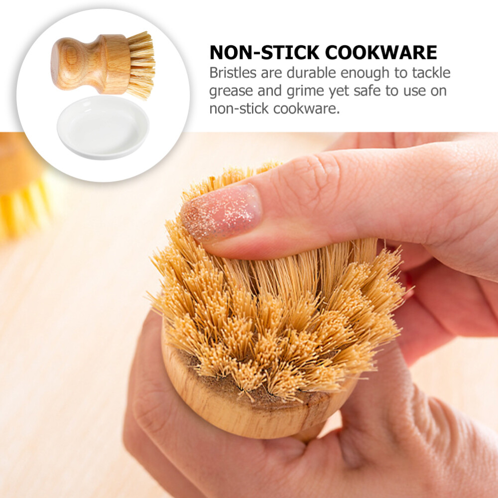 1 Set of Kitchen Cleaning Brush Dish Scrub Brush Wok Brush Base Brush New
