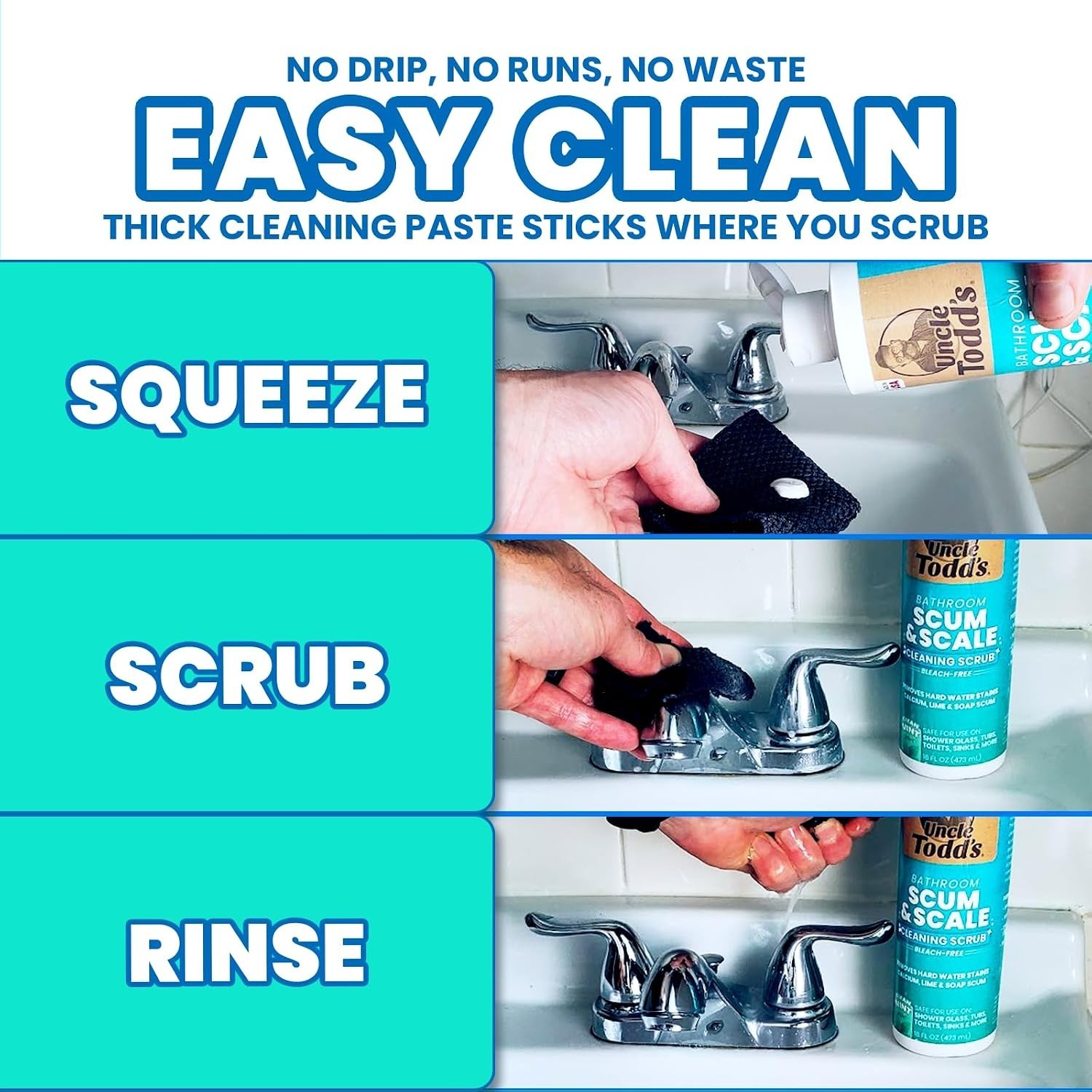 16 oz Heavy Duty Hard Water Stain Remover & Soap Scum Remover for Shower – Al…