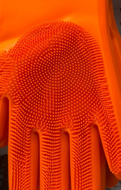 Baker’s Secret Silicone Cleaning Brush Scrubber Gloves Heat Resistant Dish Wash