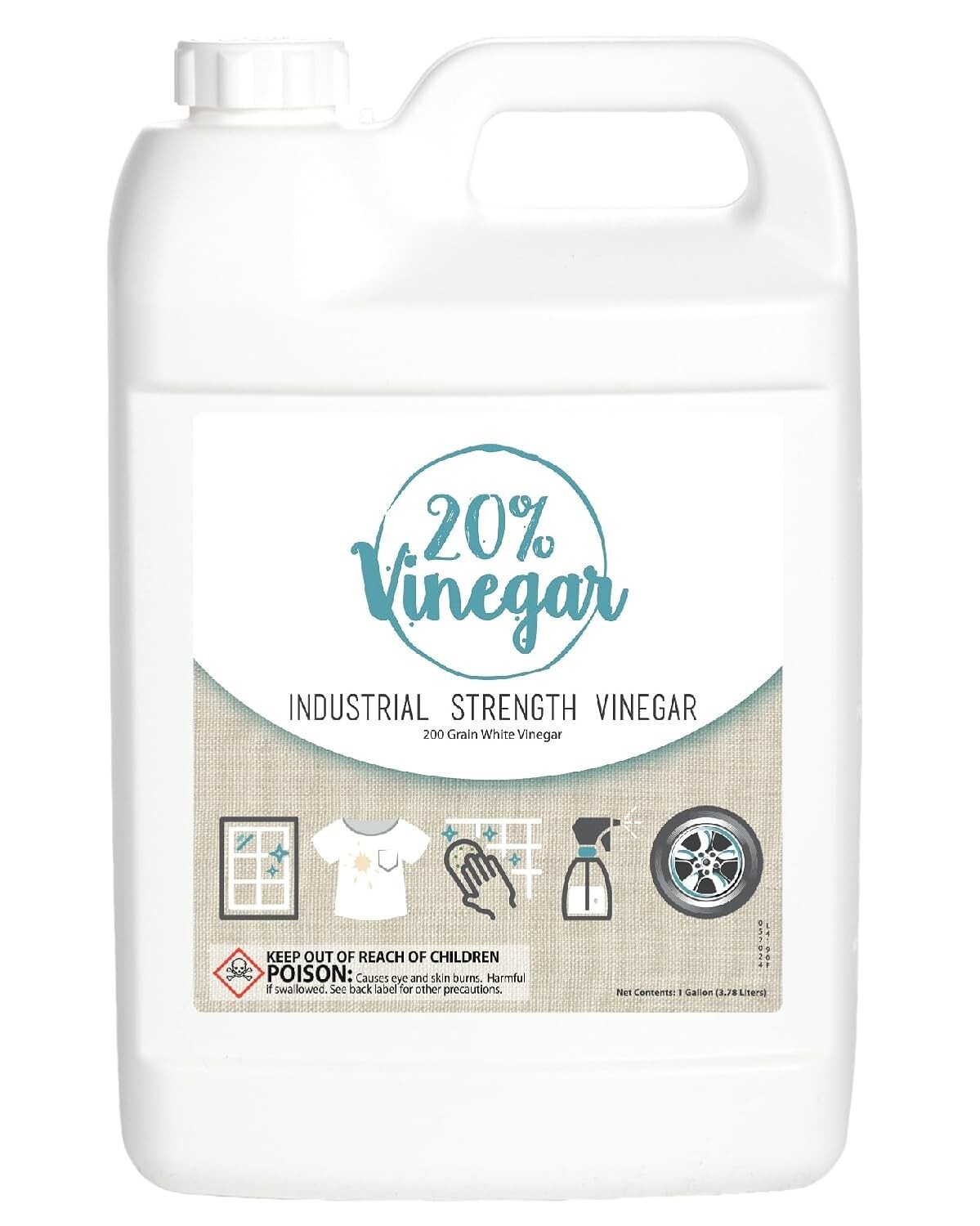20% Concentrated Vinegar 4X Strength Multi Purpose Cleaner for Home and Industry