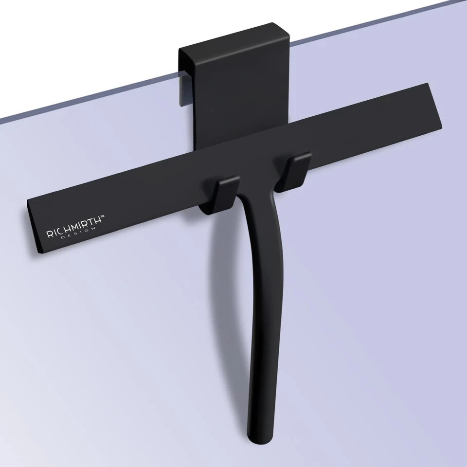 Silicone Rubber Blade & Hook Shower Window Squeegee 11″in Width Car Bathroom