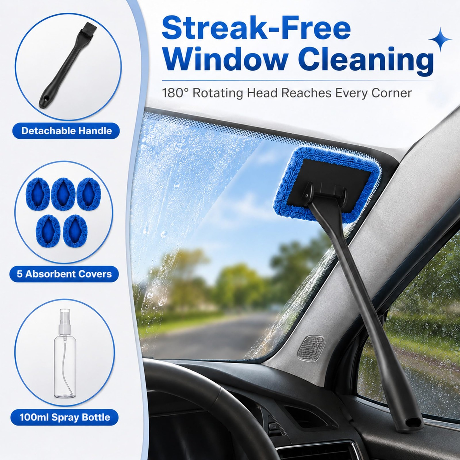 QSLKING 30 PCS Car Detailing Kit – Car Cleaning Wash Brush Set, Auto Interior…
