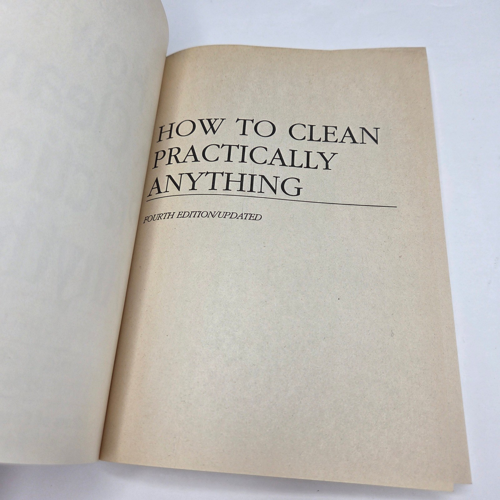 Consumer Reports How to Clean Practically Anything 4th Ed Paperback 1996 Vintage