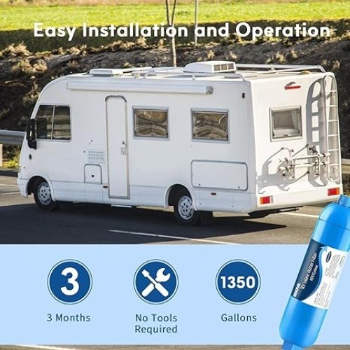 Inline Water Filter, NSF 42/372 Certified, Reduce Chlorine, Odor, Taste, Rust an