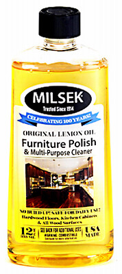 Milsek LM-6 Furniture Polish & Multi-Purpose Cleaner, Lemon Oil, 12 oz. –