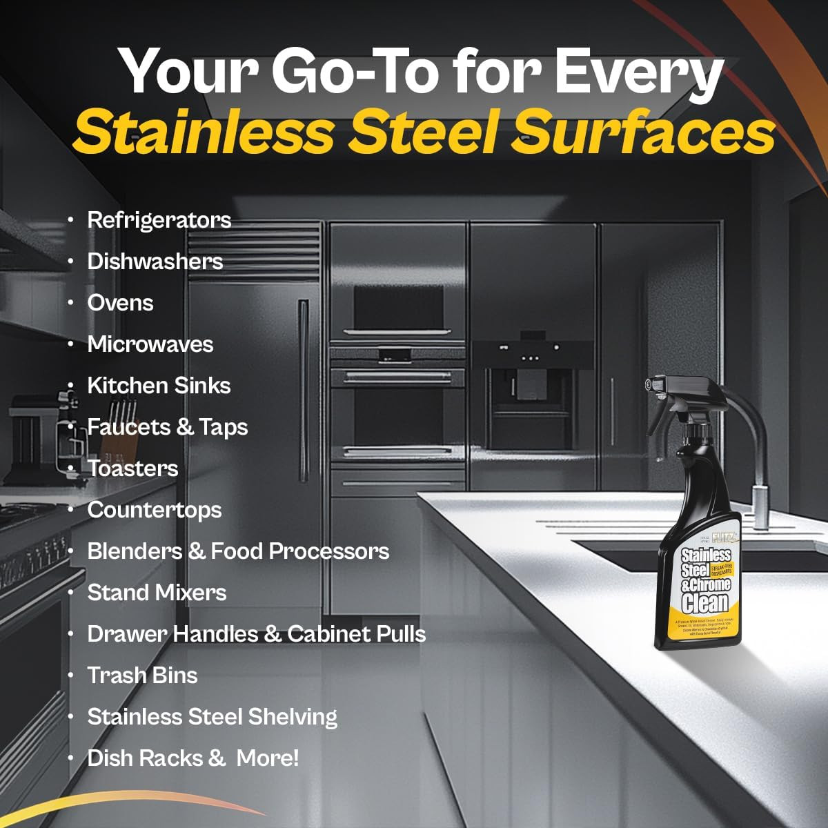 , SP 01506 Stainless Steel Cleaner and Polish for Appliances, 16 Oz