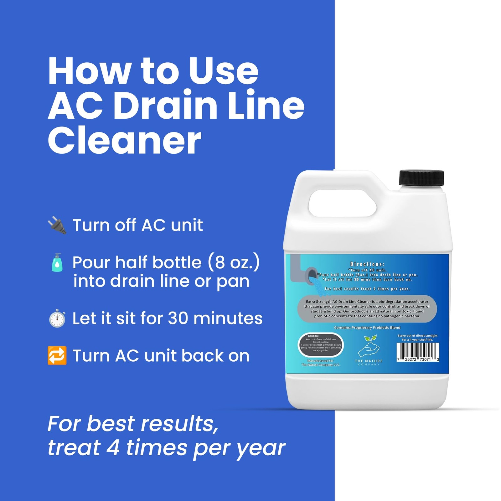 AC Drain Line Cleaner – Extra Strength | Clears Clogs & Buildup in HVAC A/& C…