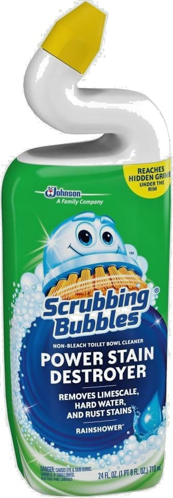 Scrubbing Bubbles Toilet Cleaner Gel and Power Stain Destroyer, Cleans Limescale