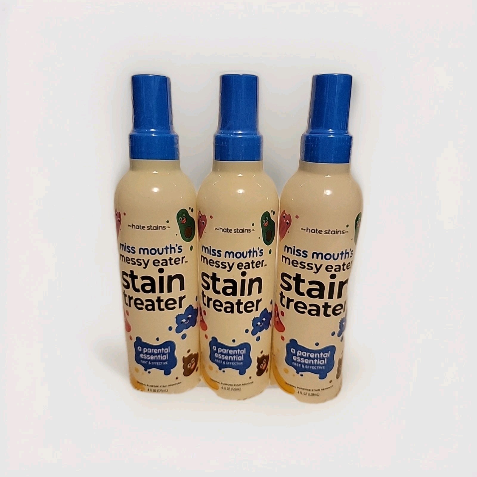 3 PACK – Messy Eater Stain Treater Spray 4oz Each. Sealed. Free Ship!