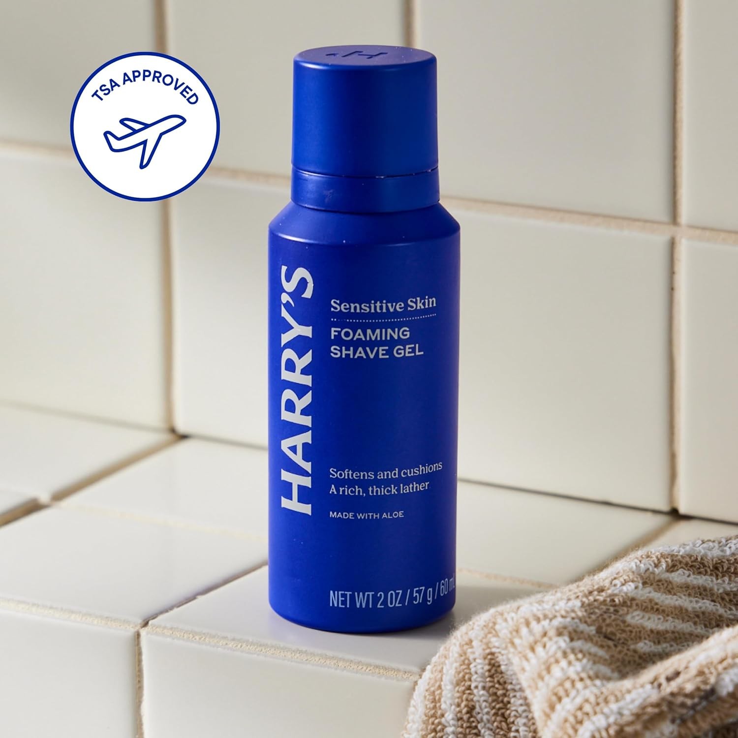 Harry’s Foaming Shave Gel for Men with Aloe – (6 Pack) 2 oz – Soothes and Cush