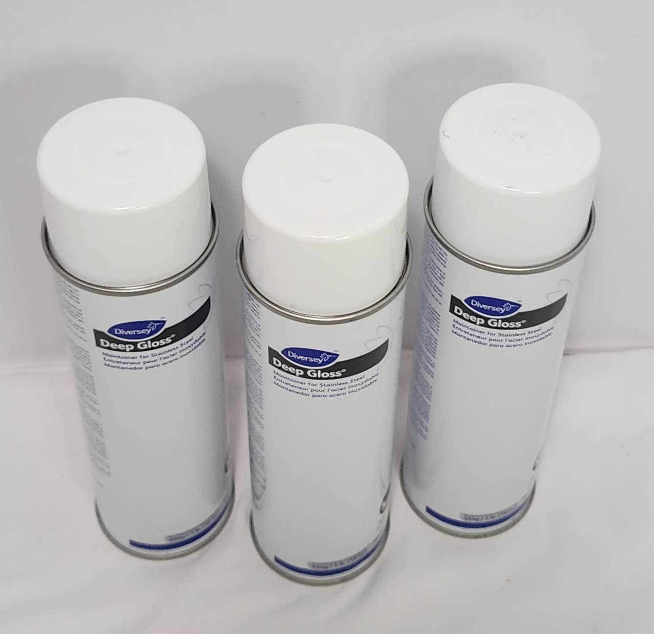 Lot Of 3x DIVERSEY 94970590 Deep Gloss Stainless Steel Maintainer 16oz Aerosol