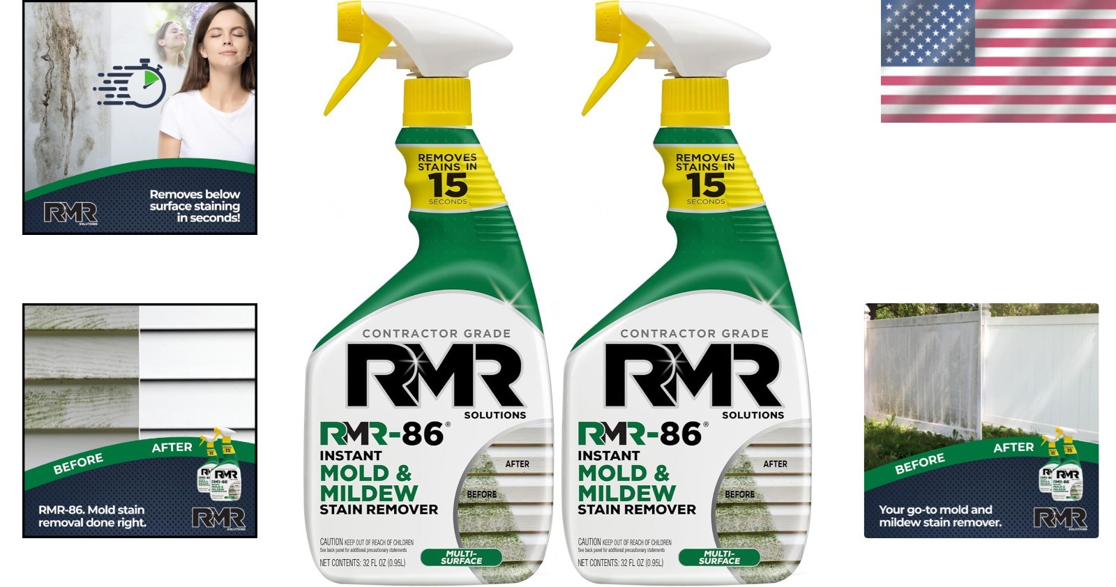 32 oz RMR-86 Mold and Mildew Stain Remover Spray – Effective & Safe Formula