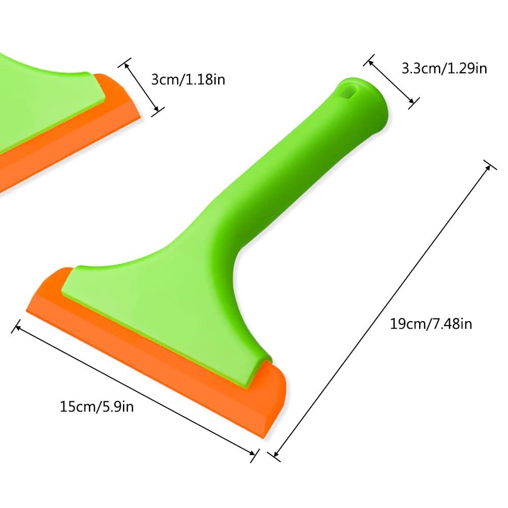 3 Pcs Flexible Silicone Squeegee 5.9 Blade Window Squeegee Shower Squeegee For