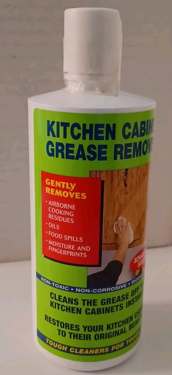 Kitchen Cabinet Grease Remover Non Toxic Non Corrosive 12 fl oz Scratch Free