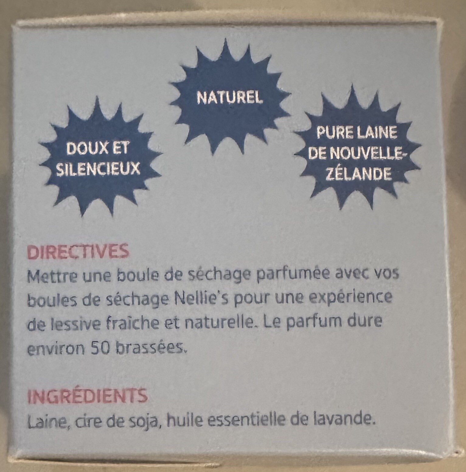 Nellie’s Scented Wool Dryerball – Lavender – Made with 100% Pure New…
