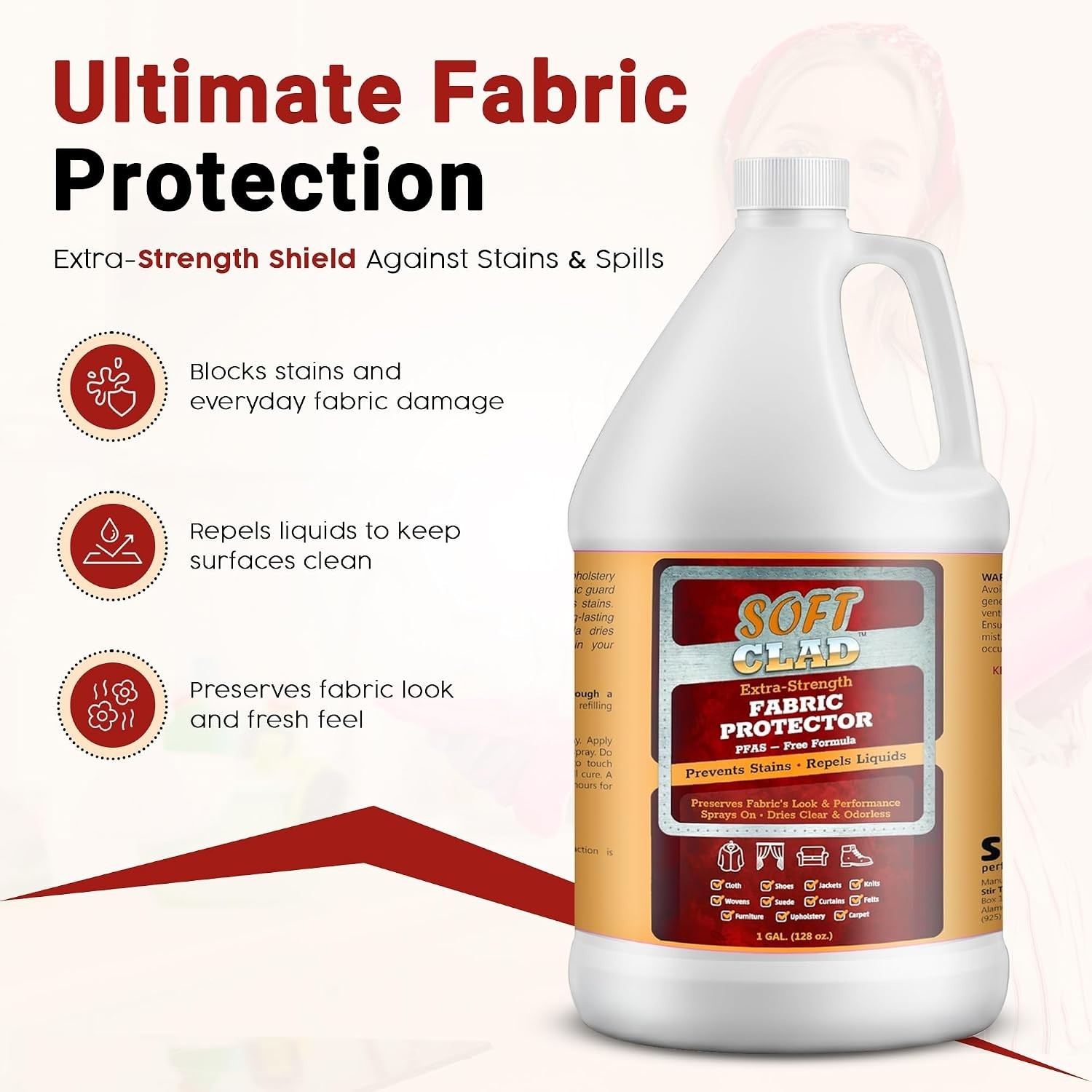 Extra Strength Fabric Protector 1 Gallon – Stain Guard, Repels Water, USA Made