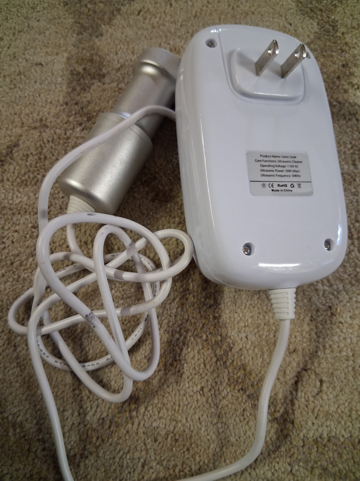 Sonic Soak Ultrasonic Cleaning Tool Portable Washer 110V