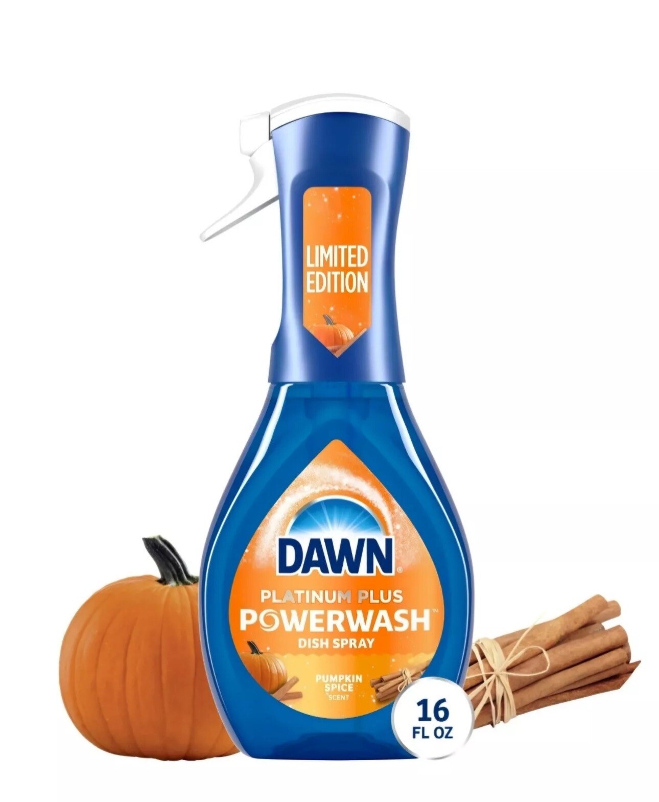 Dawn Powerwash Spray Dish Soap Dishwashing Liquid Pumpkin Spice 16Oz New