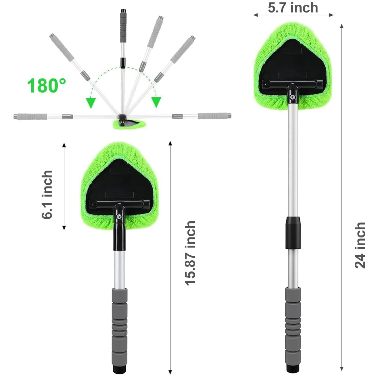 XINDELL 24inch Windshield Cleaner Tool – Upgrade Large Head Car Interior&Exte…