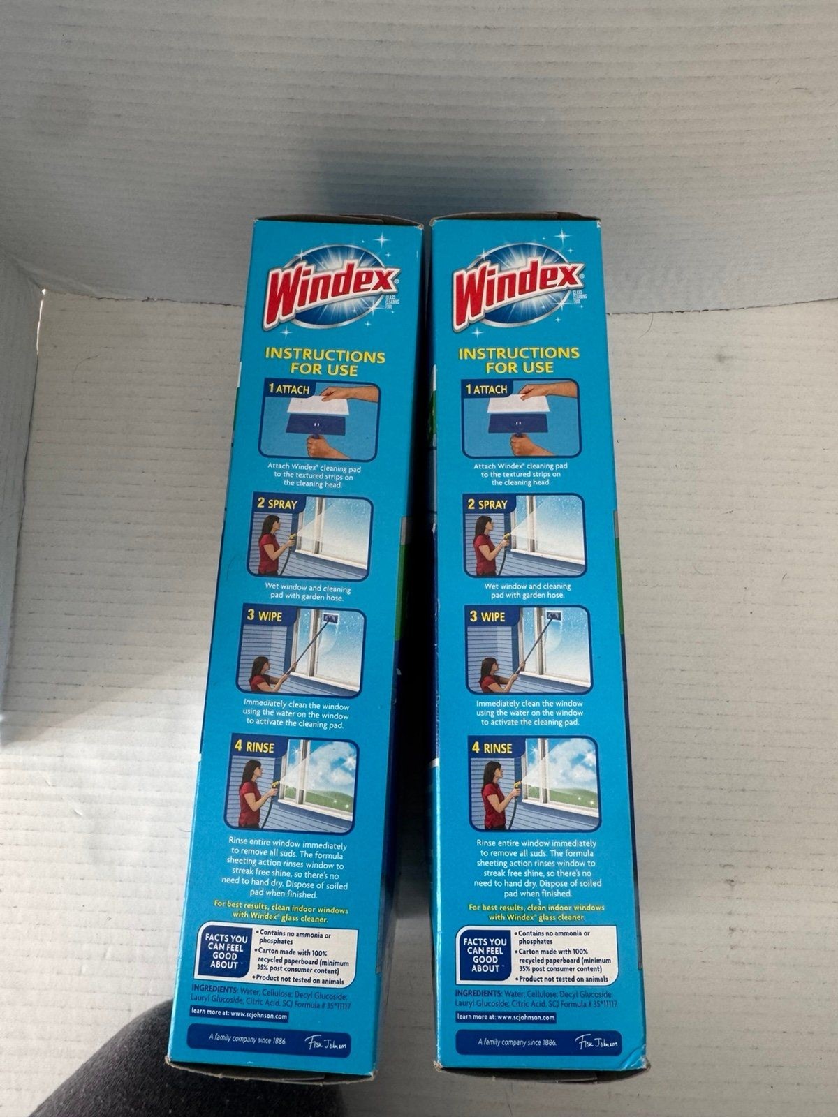 Pack Set of 2 Windex Outdoor All-In-One Glass & Window Cleaning Tool Starter Kit