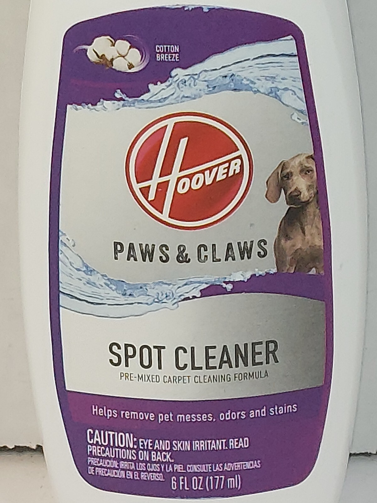 Hoover Paws & Claws Spot Clean Carpet Cleaning Formula Premix 6oz Cotton Breeze