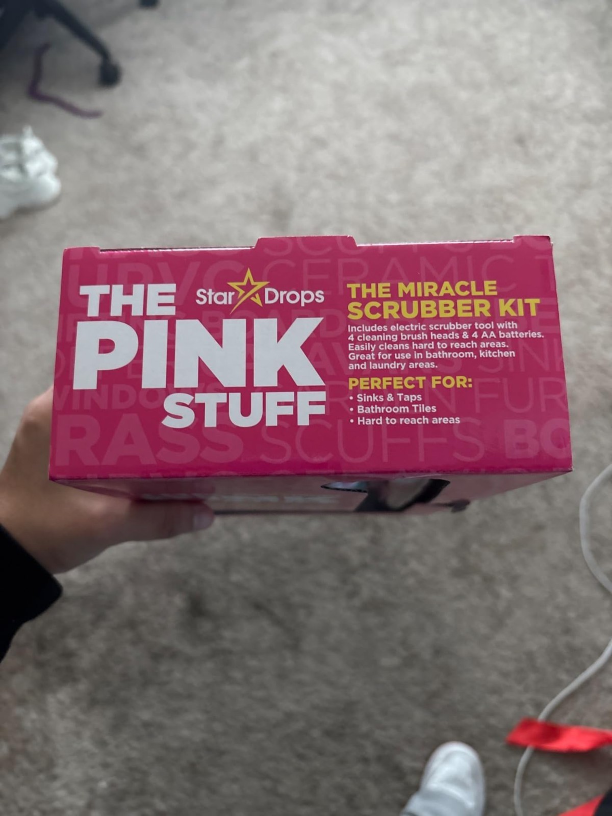 The Pink Stuff Cleaning Electric Scrubber 4 Piece Brush Head Kit