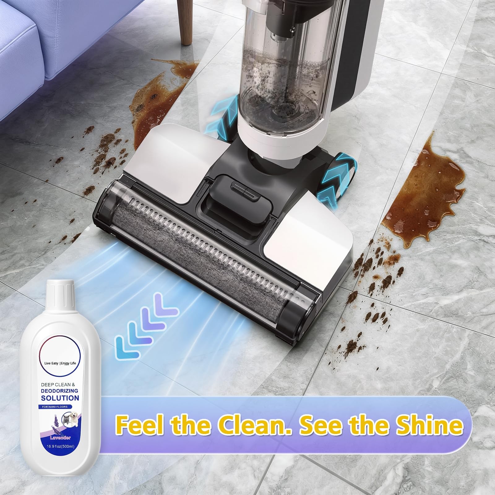 2 Pack Floor Cleaning Solution for Tineco, Lavender Scent, Deep Cleans Multip…