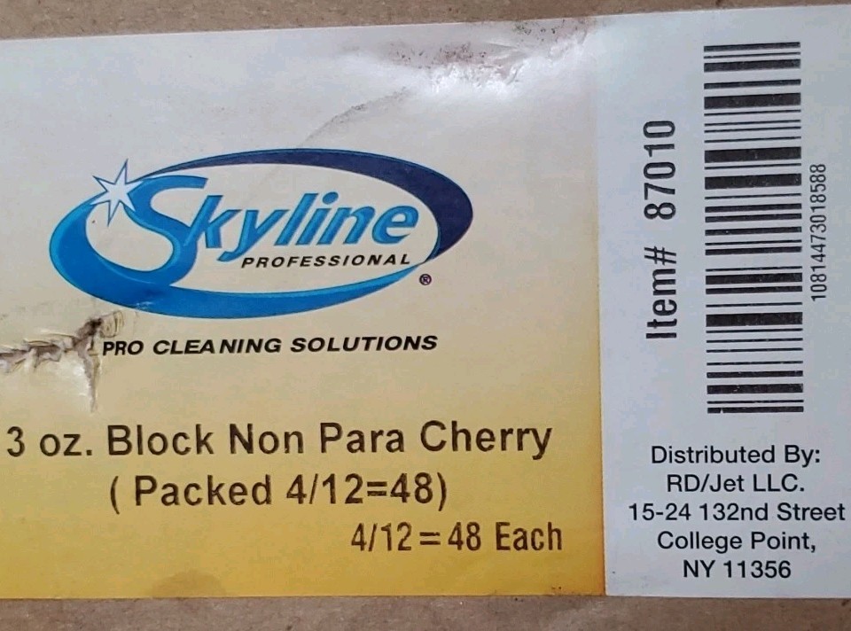 48 LOT 3 oz. Urinal Toss Block Cherry Para Urinal Cakes Pink Cherry Case 87010