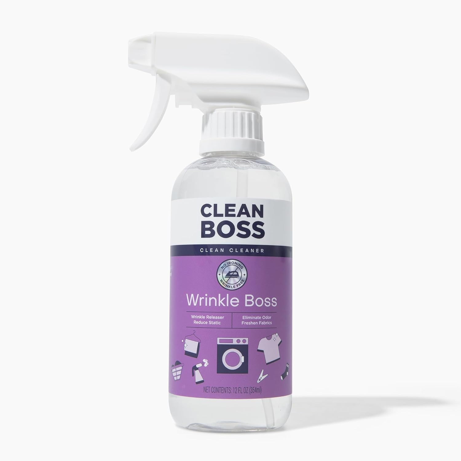 Wrinkle Boss Release Spray for Clothing – 2 Bottles plus 1 Mini Travel Size Wrin