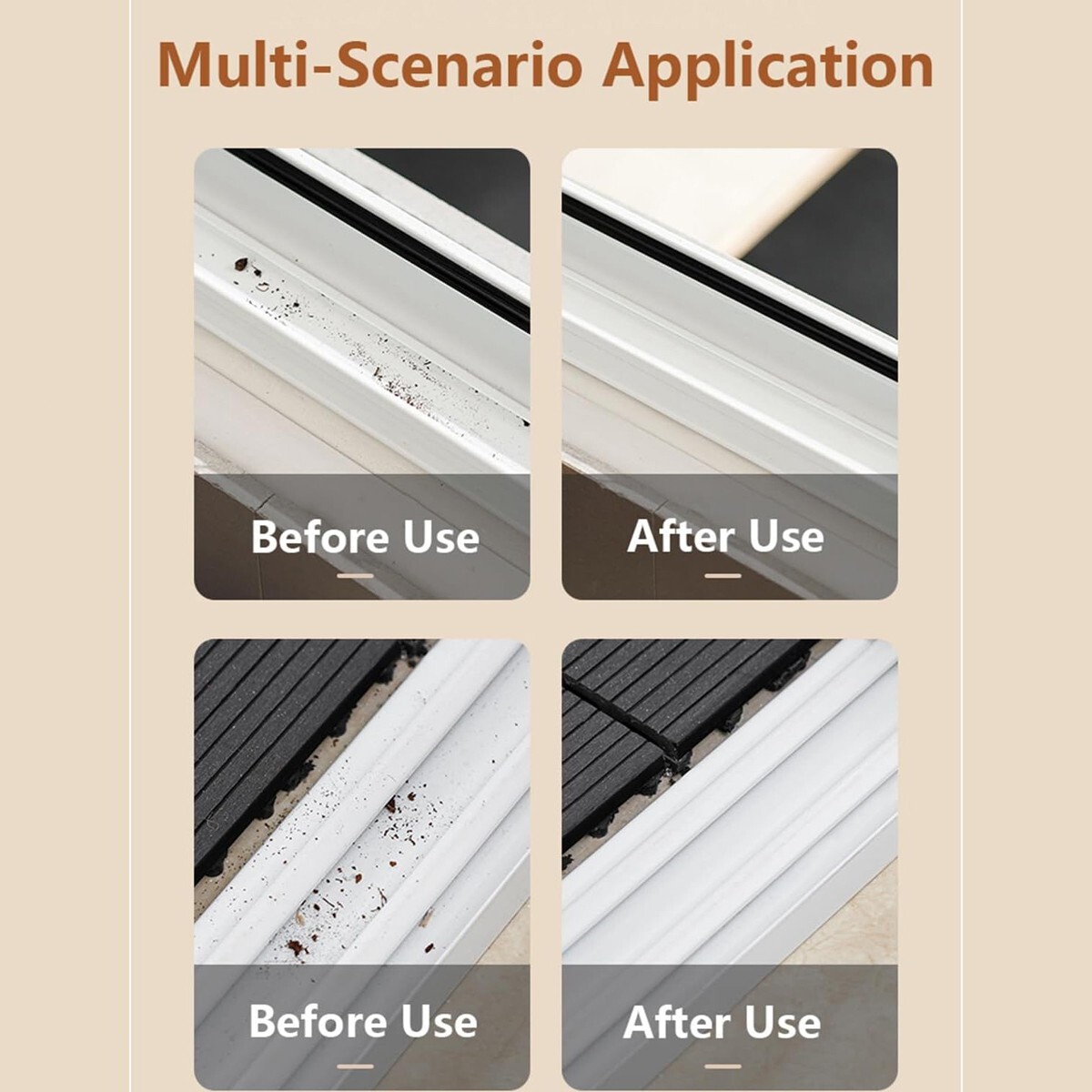 2-in-1 Cleaning Brush, Crevice Cavity Cleaning Multi-Functional Cleaning Tool